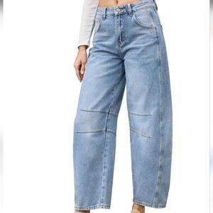 ALLABREVE barrel Jeans, Size 8, NWT